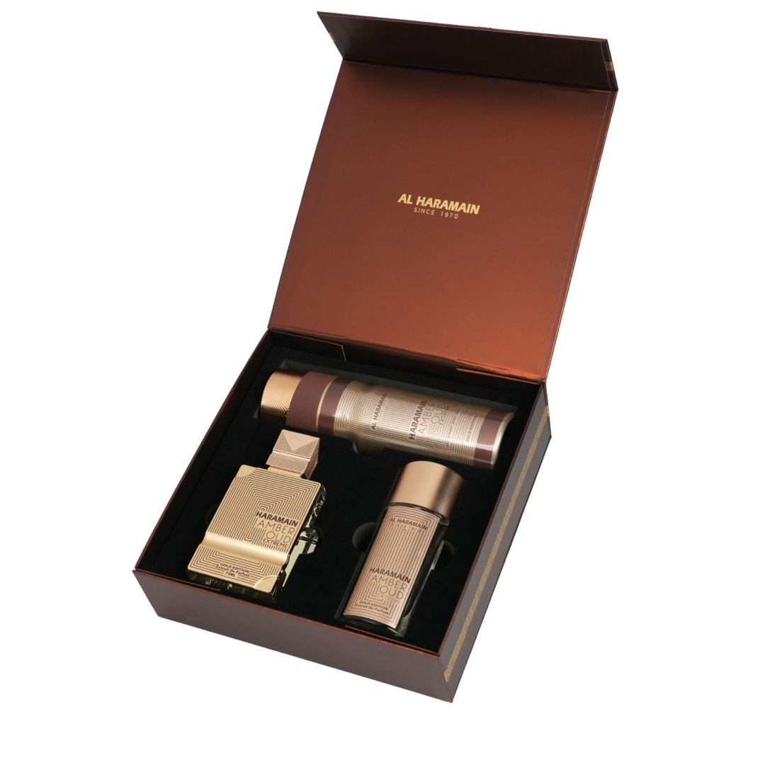 Set Regalo Haramain Amber Oud Gold Edition Extreme Perfume
