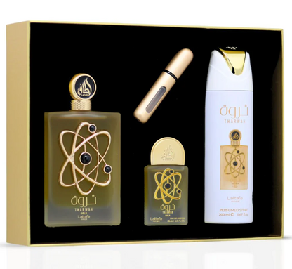 Set Regalo Tharwah Gold Lattafa Pride